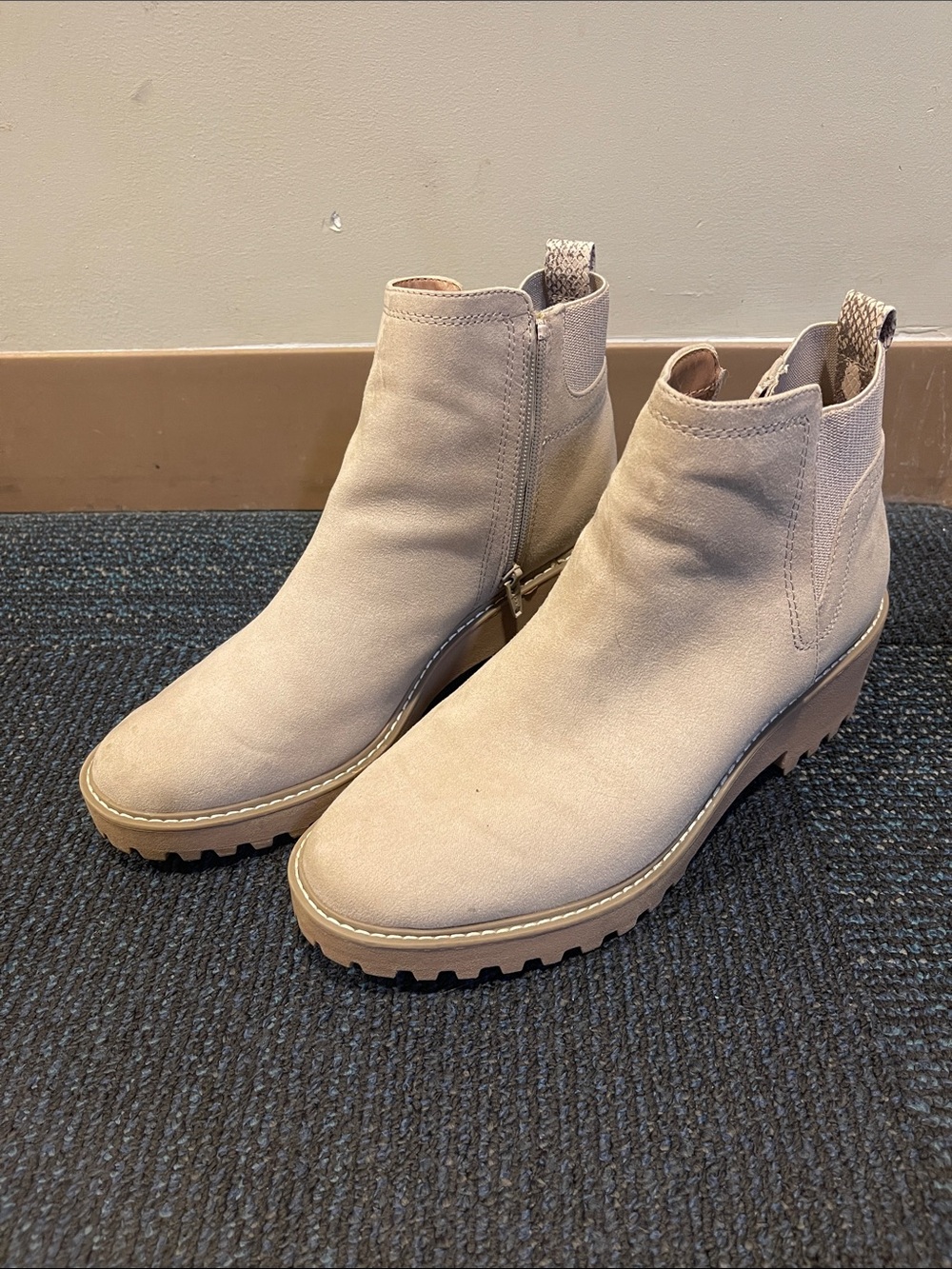 Universal Thread Taupe Suede Ankle Booties